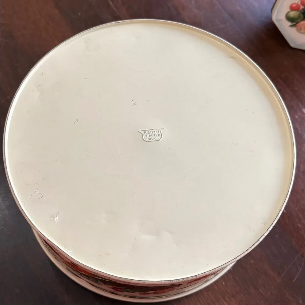 Set of 2 Vintage fruit tins